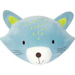 KikkaBoo Kit The Cat Παιδικό Διακοσμητικό Μαξιλάρι Βελούδινο Γαλάζιο 40x30cm