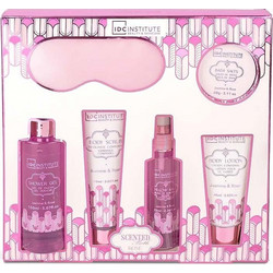 IDC Institute Scented Bath Rose Jamin & Rose Shower Gel 150ml + Body Lotion 60ml + Body Scrub 60ml + Pillow Mist 70ml + Bath Salts 110gr + Sleeping Mask