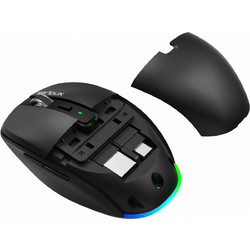 Serioux SRXM-AFL225-BK Ασύρματο Gaming Ποντίκι RGB 1600 DPI Black