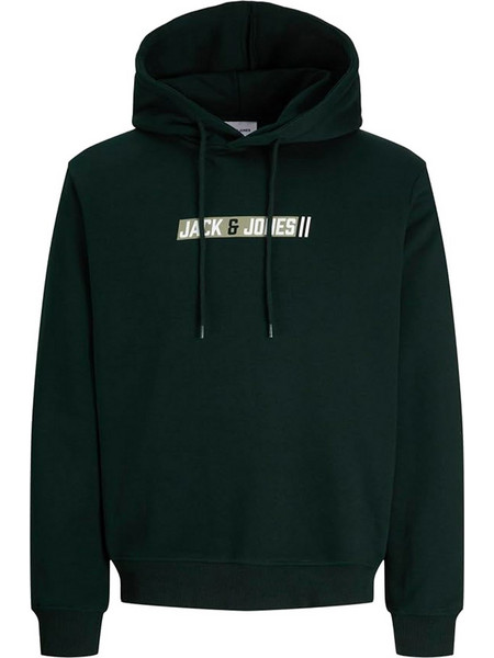 Jack & Jones Ανδρικό Φούτερ με Κουκούλα & Τσέπες Χακί 12298432