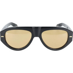 Kyme VERNON-01 Γυναικεία Γυαλιά Ηλίου Aviator Κοκάλινα Μαύρα με Καφέ Φακό