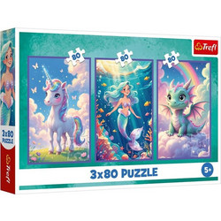 Παιδικό Puzzle Trefl Φανταστικά Πλάσματα 3x80 Κομμάτια