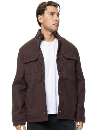 Biston Ανδρικό Μπουφάν Χειμωνιάτικο Puffer Καφέ 56-201-050-080