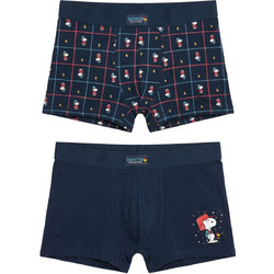 Admas Snoopy Weather Ανδρικά Μποξεράκια Σετ 2Pack Navy Μπλε 48720P-226