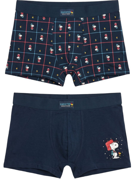 Admas Snoopy Weather Ανδρικά Μποξεράκια Σετ 2Pack Navy Μπλε 48720P-226