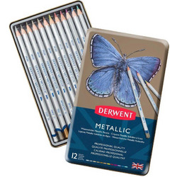 Derwent Metallic Κασετίνα Ξυλομπογιές Σετ 12τμχ