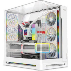 Armaggeddon Aquaron X Curve Ultra 8 White Gaming Midi Tower Κουτί Υπολογιστή RGB με Πλαϊνό Παράθυρο