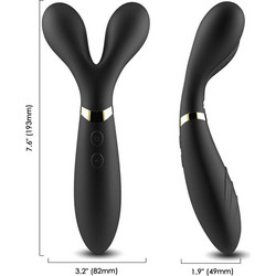 Armony Triple Head Δονητής Μασάζ 19.3cm Μαύρος D-237982