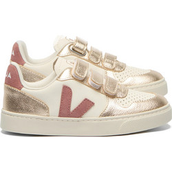 Veja V-10 Παιδικά Sneakers Μπεζ Χρυσά Ροζ CV0521769