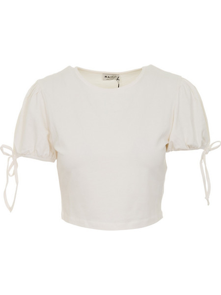 NA-KD Γυναικείο Καλοκαιρινό Crop Top Λευκό 1S2.040.010