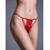 Milena By Paris Γυναικείο Sexy String με Δαντέλα Κόκκινο 6987