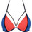 Marko Rose Bikini Top Τριγωνάκι με Ενίσχυση Μπλε Κόκκινο M-818