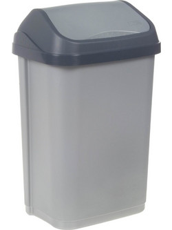 Κάδος Απορριμάτων Με Καπάκι Keeeper Swantje Ασημί 25lt 33, 5x25, 5x53, 5υψ 2507100