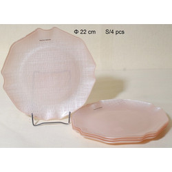 Royal Art Collection Πιάτα Γλυκού Γυάλινα 26.8cm 4τμχ AKA7/705B