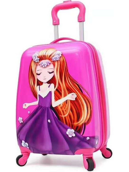 A2S Violet Girl Παιδική Βαλίτσα Καμπίνας 45x30x20cm με 4 Ρόδες Ροζ