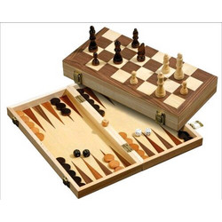Philos Σκάκι - Τάβλι Ξύλινο με Πιόνια & Πούλια 36x36cm PHI2509