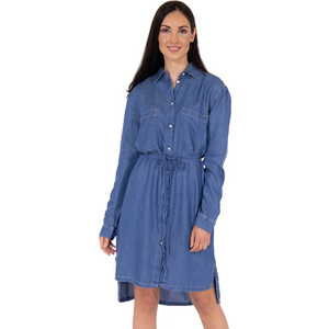 Pepe Jeans Lush Midi Καθημερινό Φόρεμα Σεμιζιέ Μπλε PL952696-000 Pepe Jeans Lush Midi Καθημερινό Φόρεμα Σεμιζιέ Μπλε PL952696-000