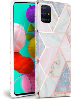 Tech-Protect Marble Back Cover Pink (Galaxy A41)