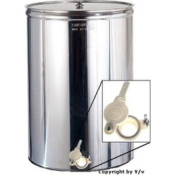 ΔΟΧΕΙΟ ΜΕΛΙΟΥ INOX SANSONE 150 LT/210 KG + ΚΑΝΟΥΛΑ ΠΛΑΣΤΙΚΗ