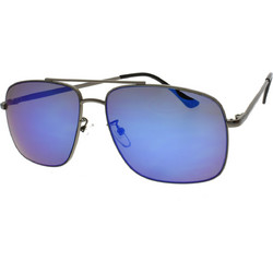 Enzo EZ2223 C3 Ανδρικά Γυαλιά Ηλίου Aviator Μεταλλικά Μαύρα με Μπλε Καθρέπτη Φακό