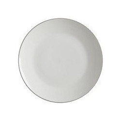 Maxwell & Williams Πιάτο Γλυκού Πορσελάνης Edge Coupe White Basics 19cm FX0022