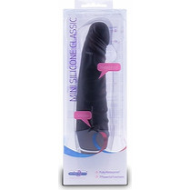 Seven Creations Mini Silicone Classic Curved Ρεαλιστικός Δονητής 15cm Μαύρος