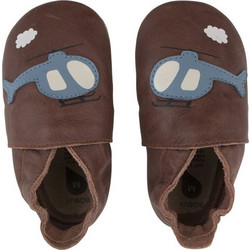 Bobux Soft Sole Toffee Helicopter Βρεφικά Slip Ons Αγκαλιάς Σοκολατί 1000-002-14