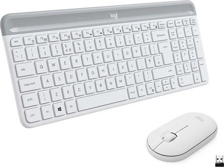 Πληκτρολόγιο Logitech Slim Wireless Combo MK470 White Ασύρματο Σετ Πληκτρολόγιο & Ποντίκι