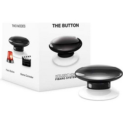 FIBARO Button μαύρο Συσκευή ελέγχου συσκευών του έξυπνου συστήματος Fibaro μέσω πατήματος ενός κουμπιού | Geyer | FGPB-101-2