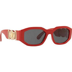 Versace VE 4361 5330/87 Γυναικεία Γυαλιά Ηλίου Ορθογώνια Κοκάλινα Κόκκινα με Γκρι Polarized Φακό