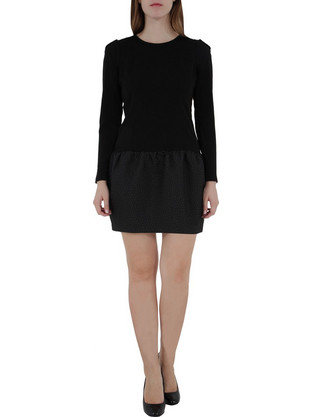 Traffic People Snowballs Peplum Mini Φόρεμα Μαύρο SNB9108