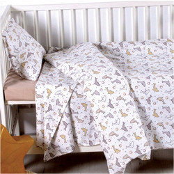 SB Home Dillon Σετ Βρεφικά Σεντόνια Λίκνου Βαμβακερά 80x110 Beige