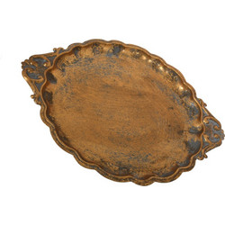 ΜΕΤΑΛΛΙΚΟΣ ΔΙΣΚΟΣ Fylliana ΧΡΥΣΟΣ 37x30.5x5εκ 373-92-019