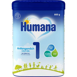 Humana 1 Pro Balance Βρεφικό Γάλα Σκόνη 0m+ Χωρίς Ζάχαρη 800gr