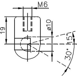 Άκρο αμορτισέρ μπαγκάζ M26045 (1τμχ)