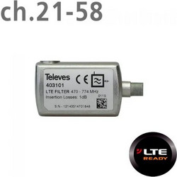 403101 ΦΙΛΤΡΟ LTE 4G (ch.21-58) F ΑΠΟΡΙΨΗ 4G-LTE ΝΕΑΣ ΤΕΧΝΟΛΟΓΙΑΣ TELEVES