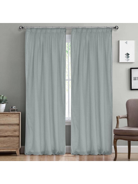 Lino Home Κουρτίνα με Τρέσα 300x295 Line 802 Grey Blue
