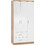 HomeMarkt Τρίφυλλη Ντουλάπα Ρούχων Caesar Λευκή 89x42.5x181cm HM340.06