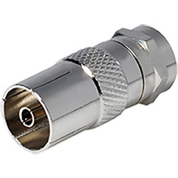 Βύσμα Μεταλλικό Αρσενικό-Θυληκό Μούφα Adaptor Sattelite TV Cable Metallic F - TV Male-Female JT1048