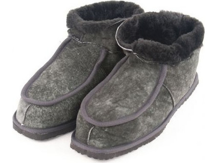 Dalis Leather-Δερμάτινες Παντόφλες Καστοριάς Κλειστές, Δέρμα Καστόρι-ΓΚΡΙ-ΣΚΟΥΡΟ