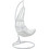 Pakoworld Κρεμαστή Κούνια Φωλιά Soleil Wicker Λευκή 135-000004