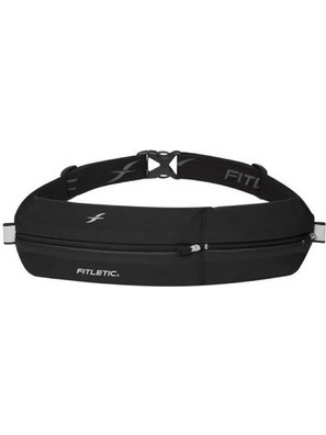 Fitletic Bolt Two Pouch Τσαντάκι Μέσης για Τρέξιμο Μαύρo MSB02-01