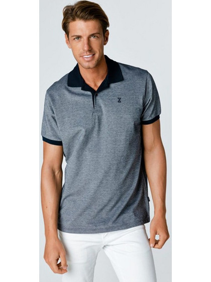 Sidi Pique Cont. Collar Cuff Logo Embroid. Ανδρική Μπλούζα Polo Κοντομάνικη Γκρι