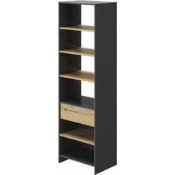 Mimizan Ανοιχτή ντουλάπα 63x45x213εκ. Helvezia Oak / Black