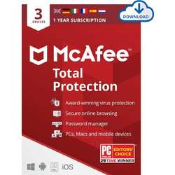 McAfee Total Protection 2021 για 3 Συσκευές και 1 Έτος Χρήσης (Ηλεκτρονική Άδεια)