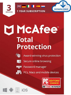 McAfee Total Protection 2021 για 3 Συσκευές και 1 Έτος Χρήσης (Ηλεκτρονική Άδεια)