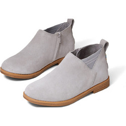Toms Παιδικά Μποτάκια Γκρι Suede με Φερμουάρ 10014314
