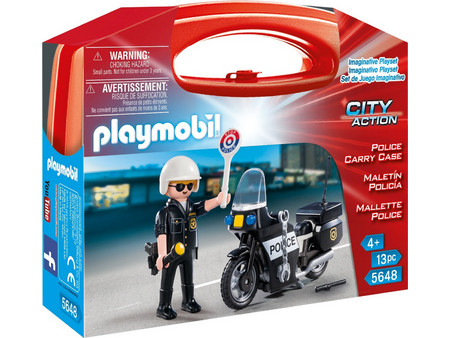 Playmobil City Action Βαλιτσάκι Αστυνόμος με Μοτοσικλέτα για 4+ Ετών 5648