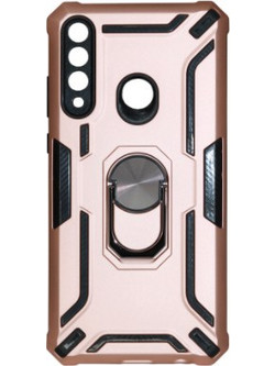 Θήκη Finger Ring Kickstand Armor για Huawei P40 Lite Ε Χρυσο Ροζ (OEM)