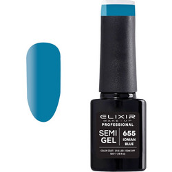 Elixir Semigel 655 Ionian Blue Ημιμόνιμο Βερνίκι Νυχιών 5ml